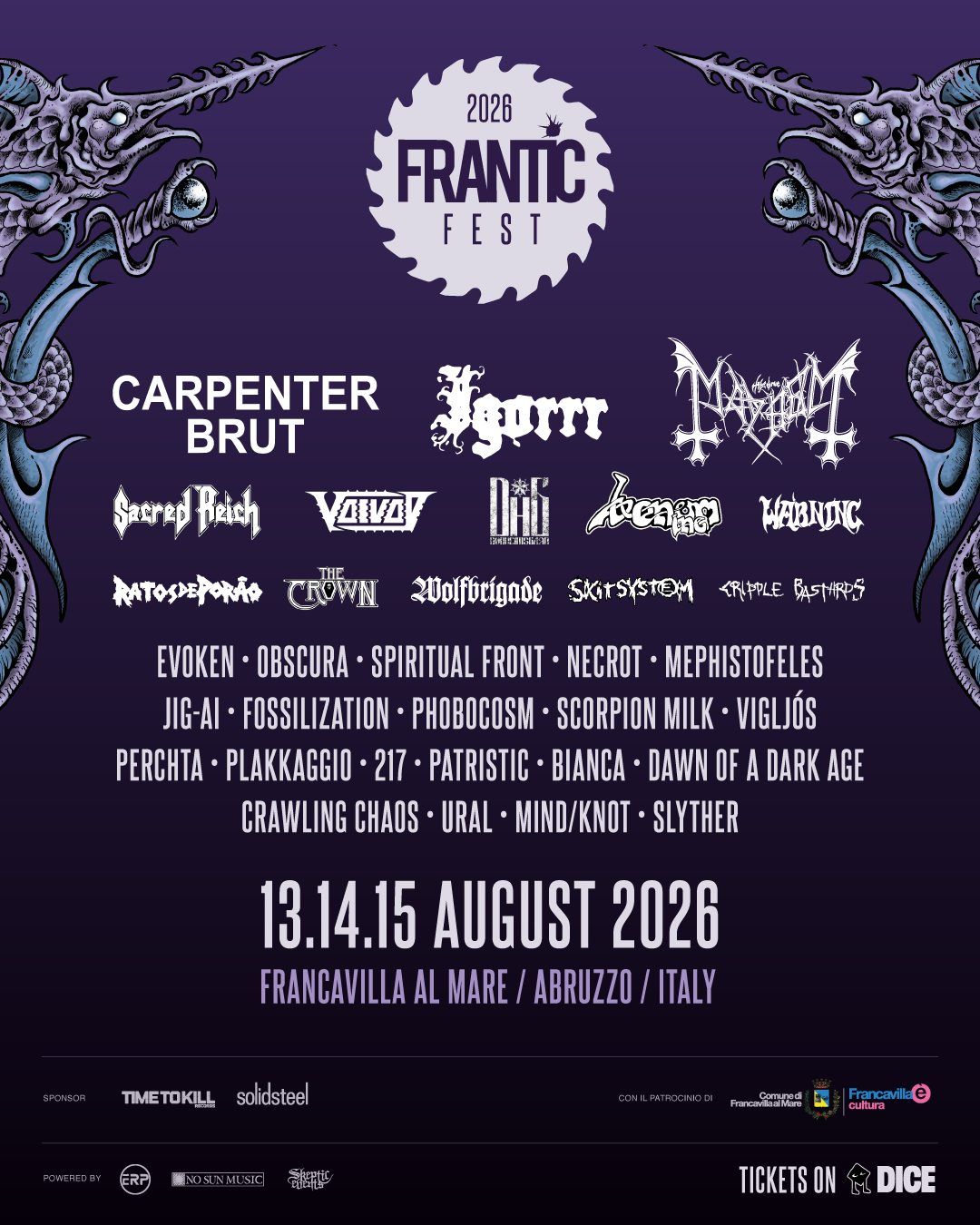 FRANTIC FEST 2026: MAYHEM e IGORRR completano il bill